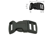 Boucle en plastique à déclenchement latéral 20 mm - La Patte Verte