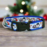 Collier pour chien Noël 'bonhomme de neige & renne bleu'