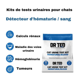 Kits de tests urinaires pour chats - Dr Ted - La Patte Verte