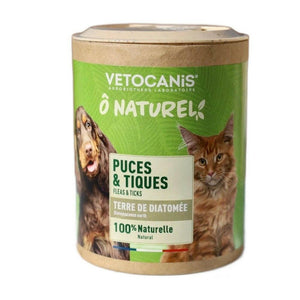 Poudre Puces & Tiques pour Chiens et Chats, à la Terre de Diatomée 250ml - La Patte Verte